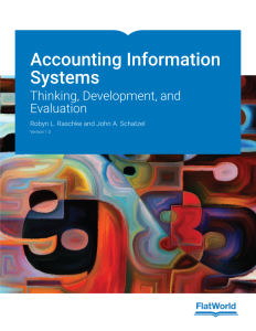 Accounting Information Systems Thinking Development and Evaluation Version 1.0 By Robyn L. Raschke Test bank