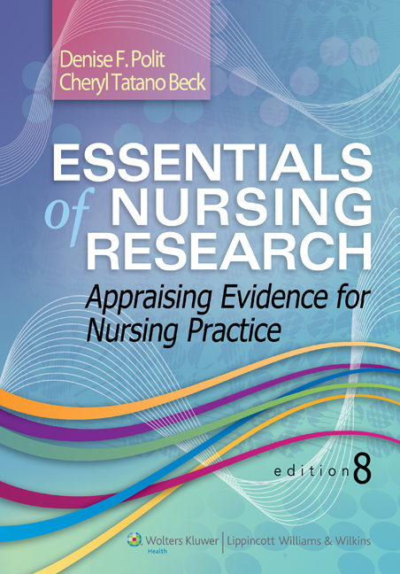 Essentials of Nursing Research Appraising Evidence for Nursing Practice 8th Edition Denise F. Polit Test bank