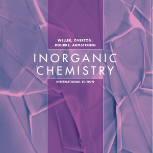 Inorganic Chemistry International Edition Weller Solution manual