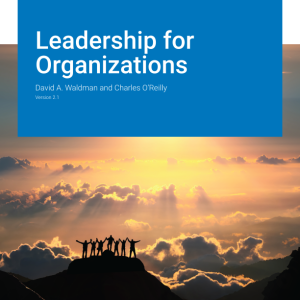 Leadership for Organizations Version 2.1 By David A. Waldman Instructor Manual