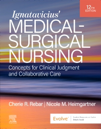 Ignatavicius' Medical-Surgical Nursing 12th Edition Test Bank cover by Cherie R. Rebar